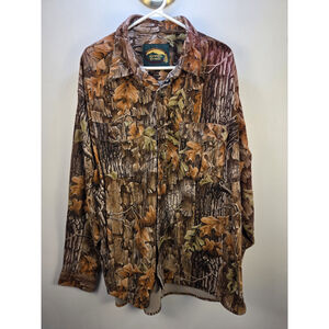 Green Trail Micro-Fleece Camo Vest Size XXL Made In Canada Pre-Owned